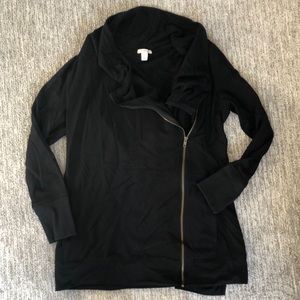 Caslon black large side zip jacket